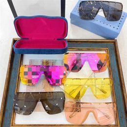 Designer de luxe Summer Sunglasses Gale Mirror Square One-Piece Lens Fashion Polyday Concave