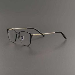 Lunettes de soleil d'été design de luxe Boîte classique faite à la main en titane pur japonais ajoutée 99 le même homme d'affaires plein cadre S-390T peut porter des lunettes de myopie