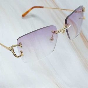 Lunettes de soleil d'été design de luxe Mens Iced Out Vintage Sunglass Wire Strass Shades For Women lentes sol mujer