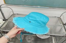 Luxe ontwerper Zomer Women039S Brede Hat Fisherman039S Holiday Hairline Sling Sunscreen5492898