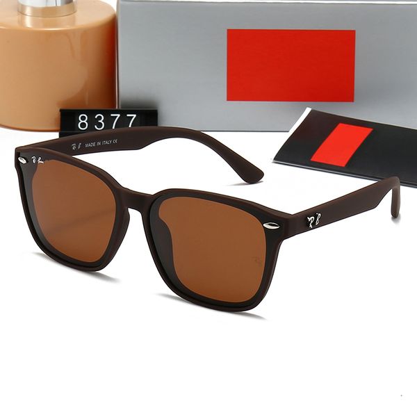 Lunettes de soleil de luxe classiques rétro pour hommes et femmes, lunettes de haute qualité avec monture en métal et boîte d'emballage
