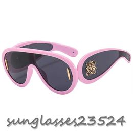 Luxe designer zonnebrillen modemerk zonnebrillen met groot frame voor dames heren unisex reizende zonnebril pilot sport lunette de soleil roze