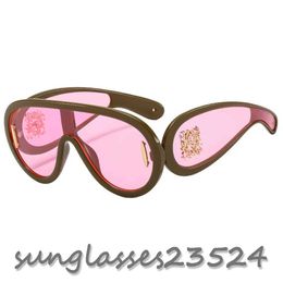 Luxe designer zonnebrillen modemerk zonnebrillen met groot frame voor dames heren unisex reizen zonnebril pilot sport lunette de soleil diep roze