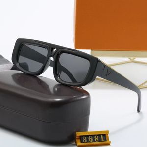 Lunettes de soleil de luxe de luxe Fashion Sunglass UV résistant aux hommes populaires femmes Retro Designers verre de soleil carré Casual lunettes polyvalentes