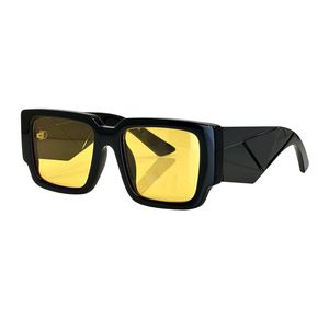 Gafas de sol de diseñador de lujo para hombres y mujeres Damas Retro Squías Retro Square Black Frames Lentes amarillas UV400 Protective Len Classic Hot con estuche original