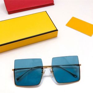 Luxe designer zonnebril voor mannen en vrouwen Infinity grote vierkante frame pc zonnebrillen zomerse reisbeveiliging UV -bril