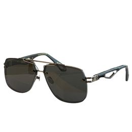 Lunettes de soleil de luxe pour hommes femmes THE King II montures métalliques en acétate carrées lentilles de protection UV400 originales lunettes rétro populaires lunettes de marques célèbres