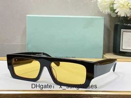 Luxe designer zonnebril voor mannen Women Off Style mode -bril klassiek dikke plaat zwart wit vierkante frame brillen man bril lunettes de soleil homme pulp