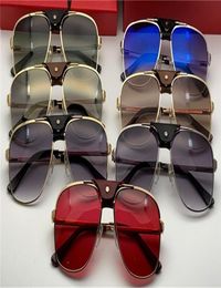 Luxe designer zonnebril voor mannen vrouwen buiten zomer vierkante stijl metaal vol frame top digitale po frame uv bescherming komen w5847655