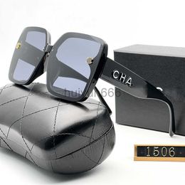 Luxe designer zonnebrillen voor dames kanaal heren zonnebrillen oversized vierkante frame zomer gepolariseerde zonnebril met brede brilpoten Beste kwaliteit T75W