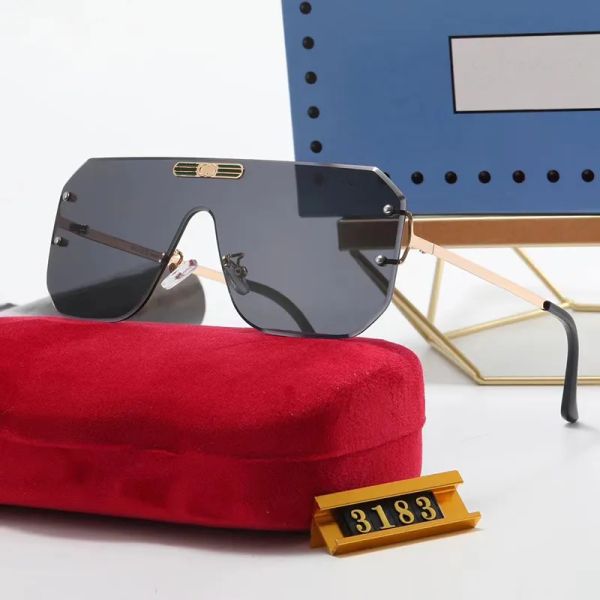 Lunettes de soleil de créateurs de luxe pour femmes masculines UV400 verres de soleil voyageur de lunettes de soleil verre plage unisexe des lunettes de conduite polarisées avec boîte G2312226PE-3