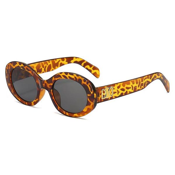 Lunettes de soleil de créateurs de luxe pour femmes verres hommes céliène même lunettes de soleil que Lisa Beach Street Photo Small Sunnies Metal Full Frame Celinr 03