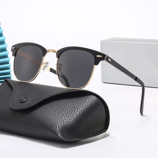 Gafas de sol de diseñador de lujo para mujeres Hombres Gafas Marca Moda Conducción Anteojos Vintage Viajes Pesca Medio marco Gafas de sol UV400 Alta calidad