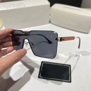 Luxe designer zonnebrillen grote schildglazen heren Leisure UV Bescherming Lunette Homme metalen frame met dunne rand zonnebrillen voor vrouwen vintage stijl PJ070 B23