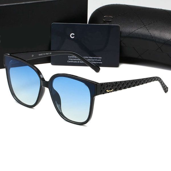 Lunettes de soleil de luxe homme femmes canal lunettes de soleil elliptiques unisexe designer lunettes de soleil lunettes de soleil rétro cadre design de luxe UV400 avec boîte