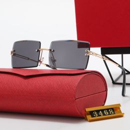 Luxe designer zonnebril man vrouwen rechthoekige zonnebrillen unisex Designer Goggle Beach Sun Glazen retro frame luxe ontwerp