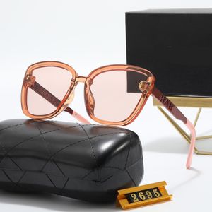 luxe designer zonnebril mannen vierkante metalen brilmontuur spiegelprint ontwerp showtype koele zomer ovale zonnebril voor dames heren mode-accessoires met etui