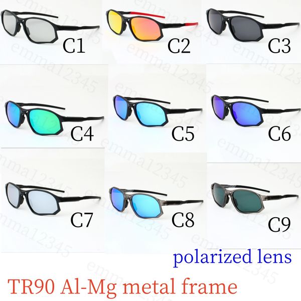 Gafas de sol de diseñador de lujo para hombre Vintage TR90 Marco de metal de aluminio y magnesio gafas polarizadas Gafas de sol para mujer Bicicleta Lunette de Soleil