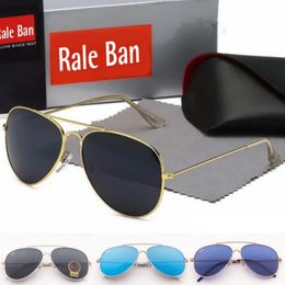 Luxe designer zonnebril ray 3025/3016 mannen vrouwen pilot zonnebril UV400 brillen mode metalen frame HD polaroid lens bril