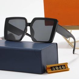 Diseñador de lujo Gafas de sol Moda para mujer Marco grande Cuadrado para hombre gafas de sol Gafas de gran tamaño Gafas de sol millonarias 3040 Gafas de mujer vintage