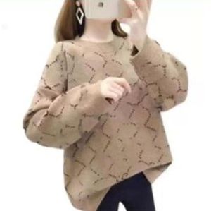 Designers Damestruien Hip Hop Wool Half-nek Pullover Casual gebreide tops Vrouwelijke jas