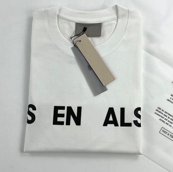 Diseñador de lujo camiseta para hombre camiseta blanca esencialcamisas mujeres Carta impresa suelta Algodón puro Golpe esencialcamisa tops Carta Camisas Calle Pantalones cortos Manga