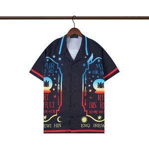 Designer de luxe t-shirts hommes mode lettre V soie bowling t-shirt chemises décontractées hommes Slim Fit à manches courtes chemise habillée