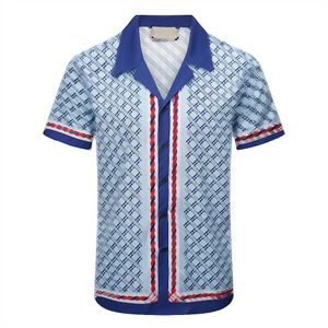Luxe Designer t-shirt Herenmode Print Bowling Hawaiian Bloemen Casual Shirts Slim Fit Korte Mouwen Verscheidenheid Azië Maat M-3XL