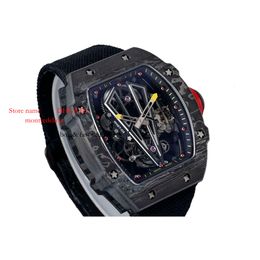 Diseñador de lujo Tennis RM27 Mechanics Superclone Watches para hombre Matretería ACTIVO TOURBILLON Fibra de carbono Wallwatch RM27-01 27-02 27-03 Skeleto Watch 45074