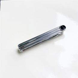 Luxe designer tie clip voor mannen hoge kwaliteit met stempel titanium staal metalen topcadeau met box230l