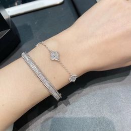 Luxe designer tifft armband voor dames kettingarmband kleine madeliefjearmbanden Hoge kwaliteit dames dubbele letter chrysant