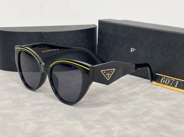 Lunettes de soleil de marque Triangle de styliste de luxe, verres photo de rue pour femmes et hommes, protection UV