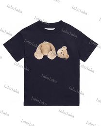 Diseñador de lujo de la mejor marca camiseta cabeza rota oso niños manga corta verano suelta media manga moda ropa para niños tops para niños camisetas para niños ropa para niñas bebé polo