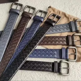 Diseñador de lujo de alta calidad Bottega cinturón tejido a mano puro cinturones de cuero genuino de moda Veneta para hombres mujeres jeans falda ceinture
