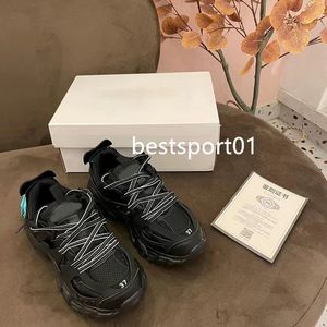 Luxe designer atletiek 3.0 sneakers herenplatform vrijetijdsschoenen wit zwart net nylon bedrukte lederen sportschoenen triple s riemen zonder dozen 36-45 L33