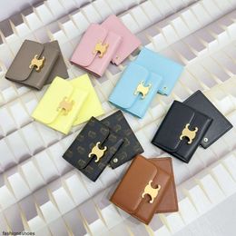 Designer de luxe triomphes cartes titulaires de carte en cuir femme pour hommes supports de cartes de monnaie portefeuts portefeuilles porteurs clés de la chaîne de sachets