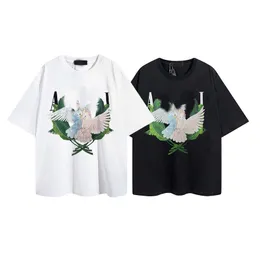 Tshirt de concepteur de luxe Shirt Shirts Womens Shirts exquis Piggeon Imprime-cou lâche rond Tshirts