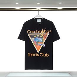 t-shirts de créateurs de luxe casablanc designer T-shirts pour hommes femme T-shirt décontracté en coton imprimé triangle inversé T-shirt noir blanc à manches courtes T-shirts streetwear Casablanc