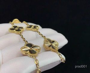 Luxe ontwerper Van Clover 18K Bracelet Pearl 4 Leaf Gold Charm Laser Brand Bangle armbanden ketting oorbellen diamant bruiloft a juwelen
