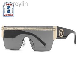 Lunettes de soleil de luxe Versage Lunettes de soleil Vercace pour hommes et femmes Lunettes de soleil personnalisées haut de gamme pour le cyclisme et la conduite avec une valeur esthétique élevée pour les voyages Noir