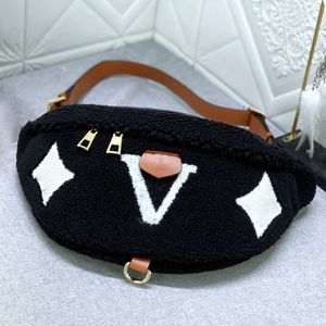 Bolso de cintura de diseñador de lujo Bolso cruzado de pecho para mujer Bolso de diseñador de oso de peluche de invierno Bolsa para teléfono celular Bolso de cintura peludo para mujer Bolso de hombro Cartera