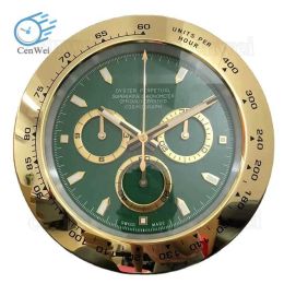 Luxe designer wandklok horloges metalen kunst grote metalen goedkope wandklok Gmt groene wandklok yunxiang8