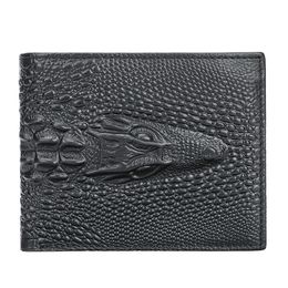 Soporte de tarjeta de billetera de diseñador de lujo Mini Walle Walle Mens Ballet Wort Alligator Impresión Billetera Billetera de cuero Gran capacidad Multi