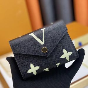 Cartera de diseñador de lujo Monedero Monedero corto para mujer Monedero para mujer Caja original Titular de la tarjeta Bolso de mujer Flor a cuadros Cartera para hombre Titular de la tarjeta Bolso de diseñador