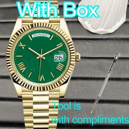 Luxe designer Watch For Man Friday Gold Fashion DayDate horloges Mechanische automatische horloges 36 mm 41 mm roestvrijstalen licht waterdichte waterdichte Montre de Luxe
