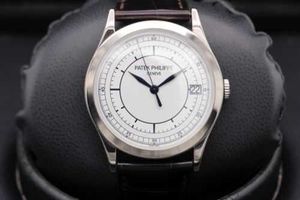 Luxe designer Watch Mechanische horloges Calatrava 5296 Witgoud automatisch polshorloge