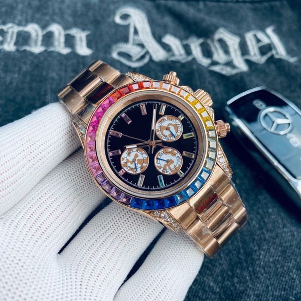 Reloj de diseño de lujo Relojes para hombres Rainbow 40 mm Relojes con movimiento automático 2813 Relojes de mujer Desinger de acero inoxidable Reloj para hombres Con caja Reloj de oro para hombres Hombres