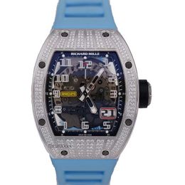 Diseñador de lujo Watch Richar Men's Mille Watches Movimiento automático mecánico Sapphire Moda impermeable Muñeca de pulsera de goma Silicona GS3P