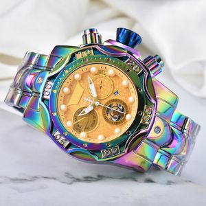 Luxe ontwerper kijkt naar mode hoogwaardige multifunctionele kleurrijke kleurrijke horlogeband heren en dameskwarts luxe horloge klassieke cadeau-keuze