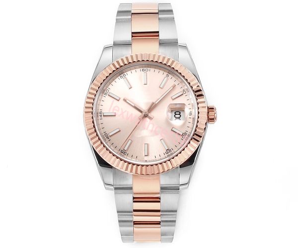 Relojes de diseño de lujo Fecha de alta calidad solo reloj automático para mujer diseñador reloj para hombre orologio Rose 41 mm oro Relojes de pulsera clásicos al por mayor relojes rlx